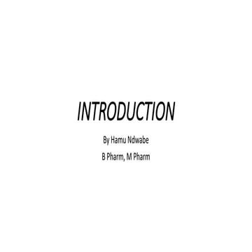 INSTRUMENTAL ANALYSIS INTRODUCTION