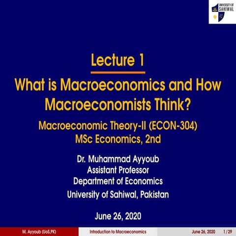 Introduction to Macroeconomics