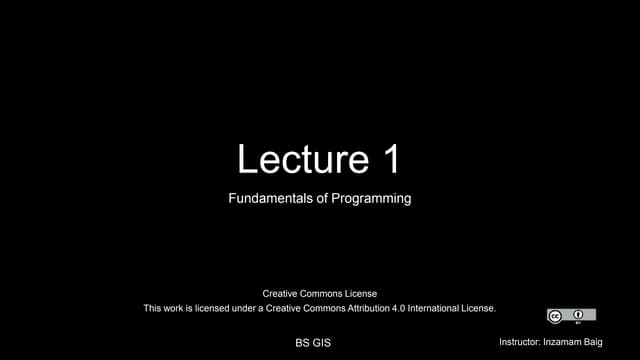 Python Lecture 1