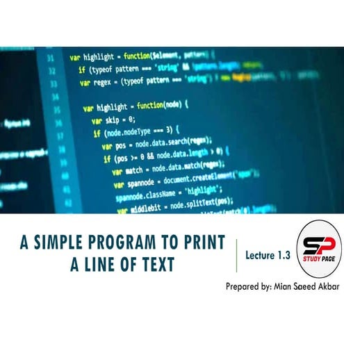 Lecture 1.3 A Simple Program to Print a Line of Text.pdf