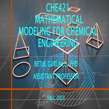 mathematical modeling in chemical engineering | PPTX