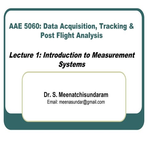 Basics of Measurement Systems and Classification