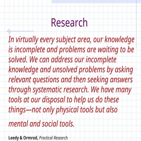 general presentation about academic research writing