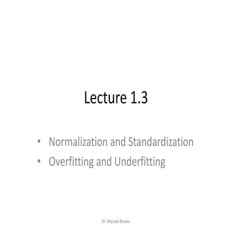 Normalization and standardization in machine learning