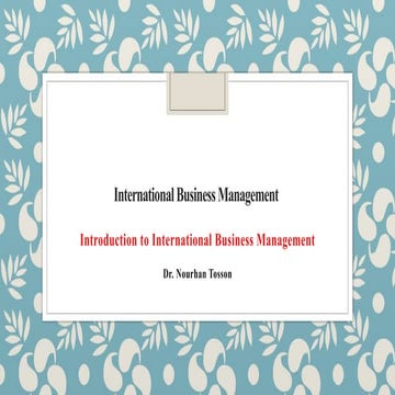 INTERNATIONAL BUSINESS NOTES PDF FOR BBA visual data 5