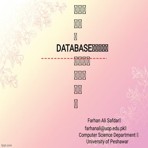Introduction to database & sql | PPTX