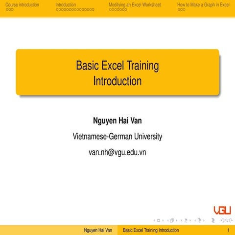 Comprehensive Basic Excel Training: From Worksheets to Graphs | PDF