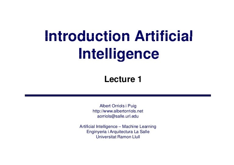 introduction to artificial intelligence and machine learning