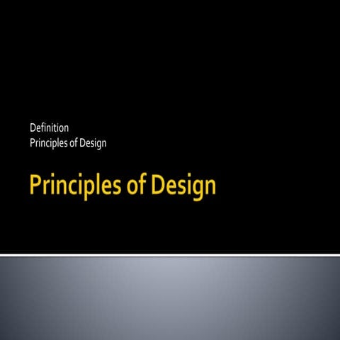 Lecture 1 b definition of principle of design