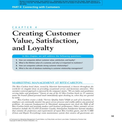 Lecture 1 - Customer Satifaction , Value | PDF