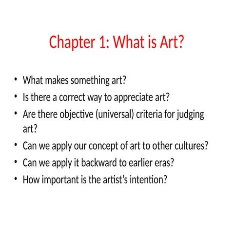 An introduction to art | PPTX