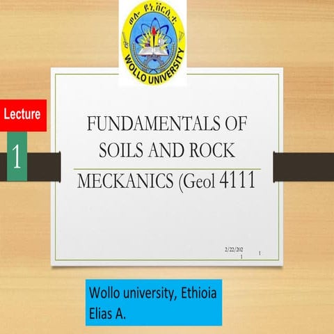 Lecture 1 introduction and properties of soil