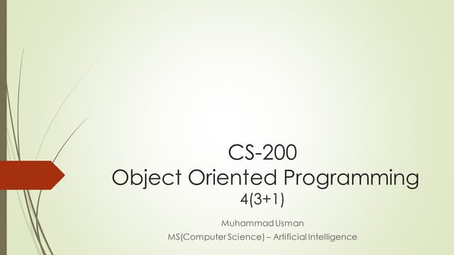 Lecture # 1   introduction  revision - 1