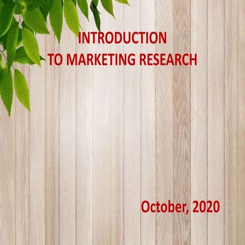 Lecture 1   Intrudoction to Marketing research