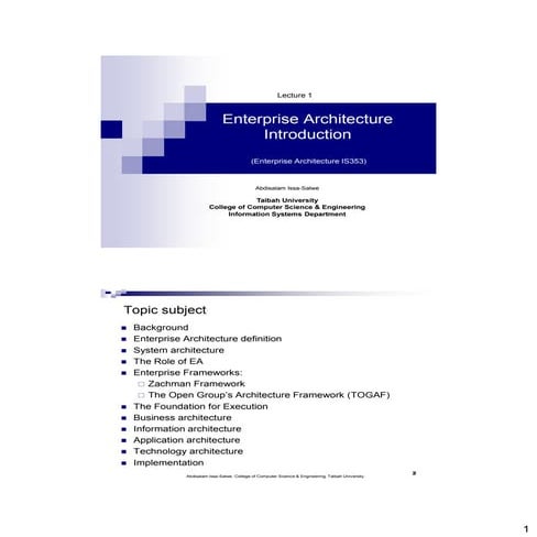 Lecture1 is353-enterprise architectureconcept)