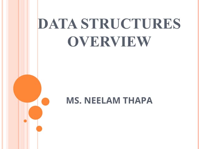 Lecture 1 - Overview of Data Structure .ppt