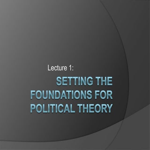 Lecture 1 -power, theory, & overview
