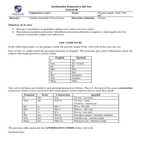 Lecture 1 - Verb to Be.docx