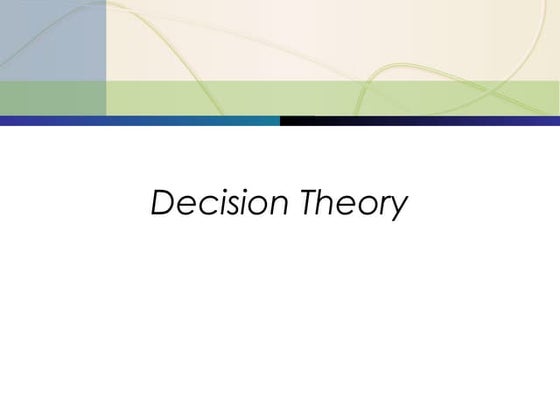 Decision Theory