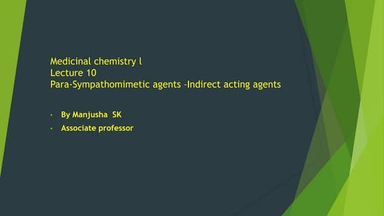 Lecture 10 .Parasympathetic agents- Indirect acting.pptx
