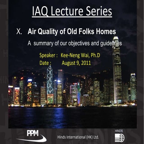 Lecture 10   Air Quality in an Old Folks Home