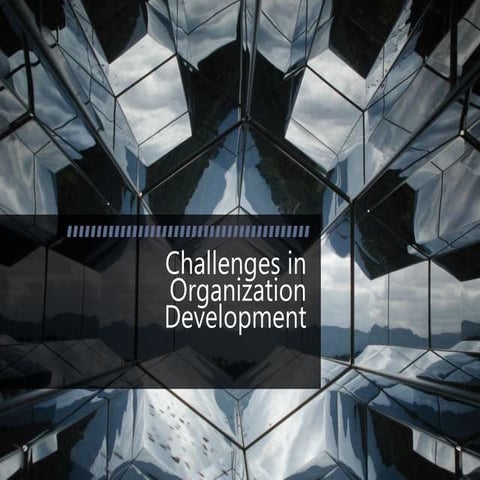 Intro to HRM Lecture 10 - Challenges in Organizational Development