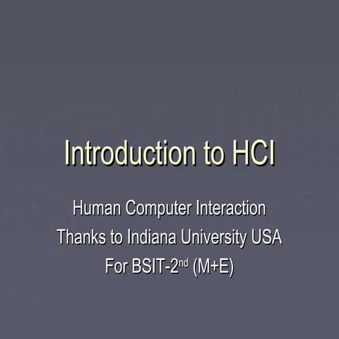 Human Computer Interaction