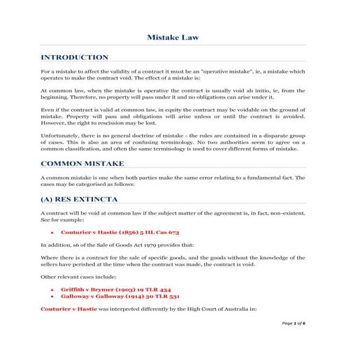Lecture 10 mistake - notes | DOCX