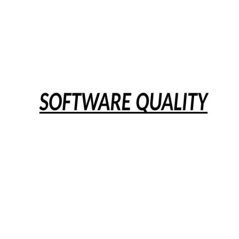 Lecture 10 Software Quality In Software Engineering Pptx