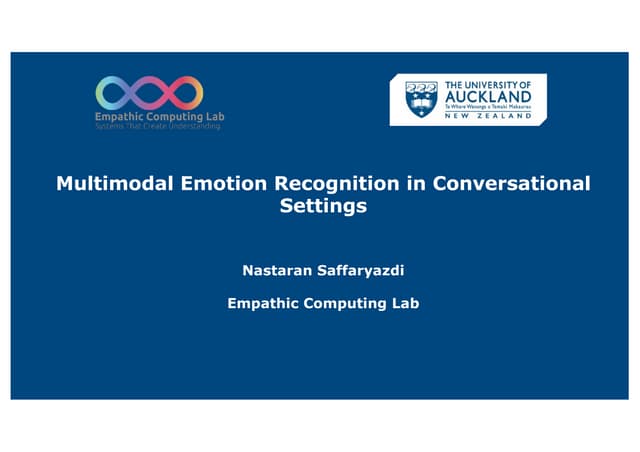 IVE 2024 Short Course Lecture10 - Multimodal Emotion Recognition in Conversat...