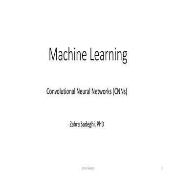 Machine Learning Lectures - Convolutional Neural Networks | PDF