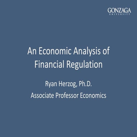 Lecture 10 - Financial Regulation