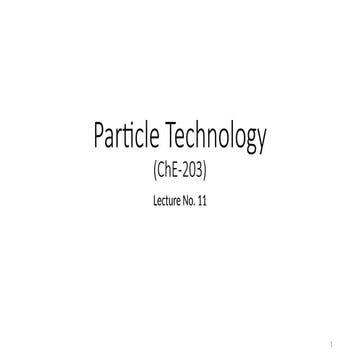 Partical Technology in the field of chemical engineering's