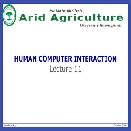 Lecture 11.pptHuman Computer Interaction