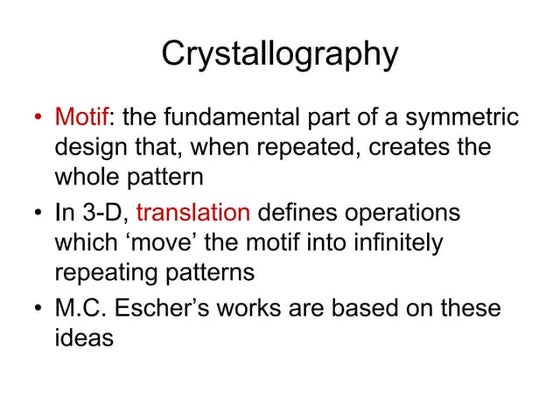 Crystallography in solid state physics by kittel | PPT