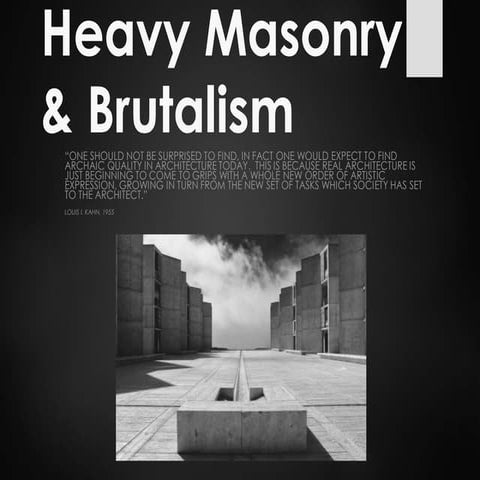 Lecture11 late modernism heavy masonry ; brutalism