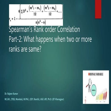 Lecture11 spearman rank correlation part-2-with tied ranks