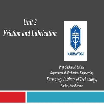 lecture 11 Unit  Friction and lubrication.pdf