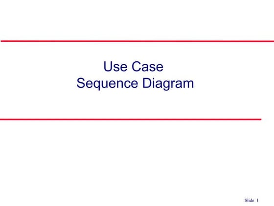 Lecture11 use case sequence diagram