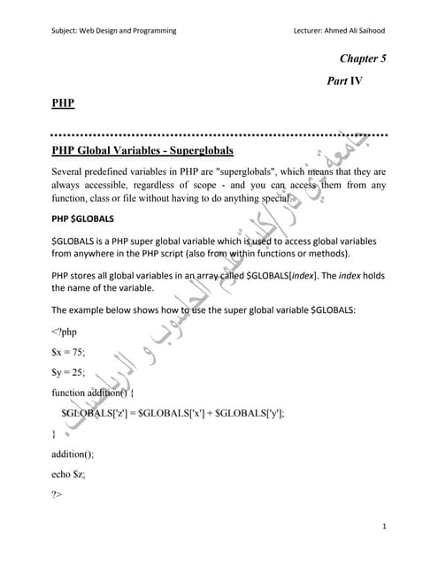 PHP-Part4