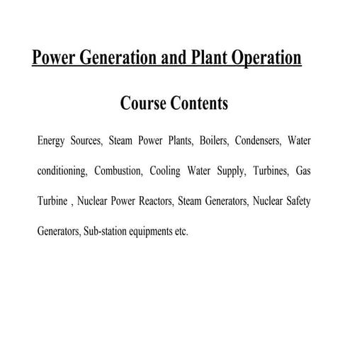 Power Generation and Steam power plant