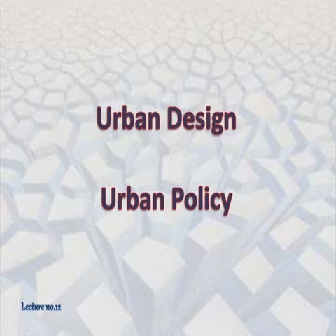 Urban Policy