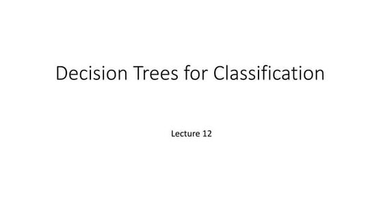 Decision Tree in Machine Learning | PPT