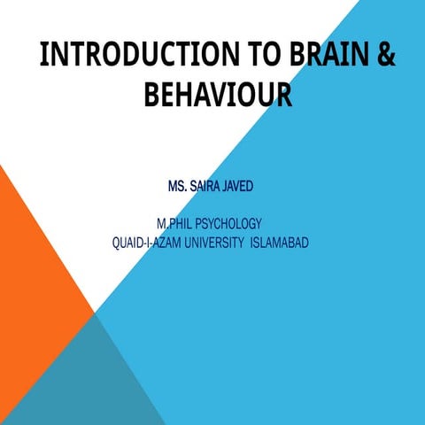 Neurological basis of behavior: Introduction