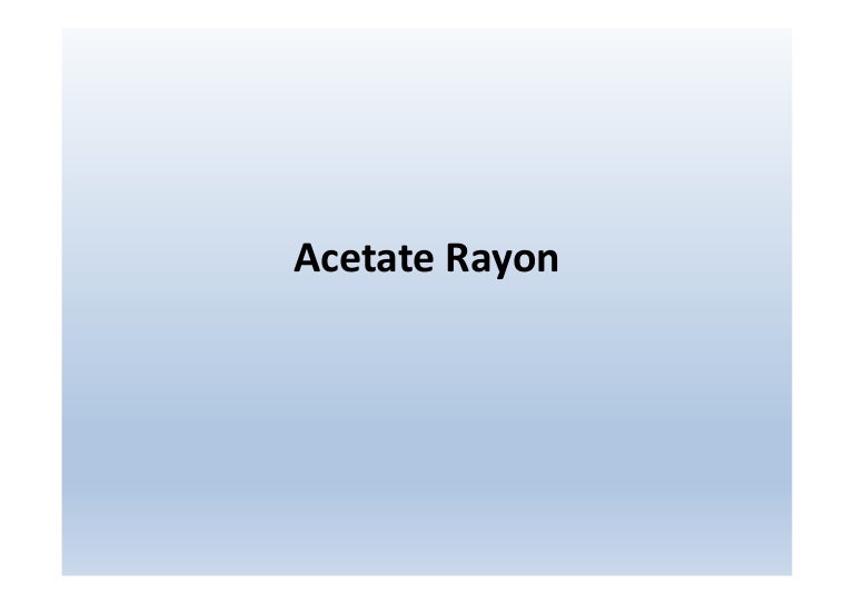 Acetate rayon