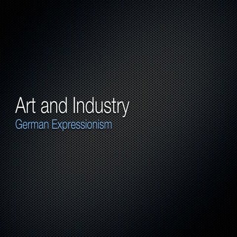 Lecture 12   art and industry