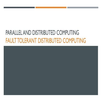 Parallel and Distributed Computing Chapter 12 | PPT