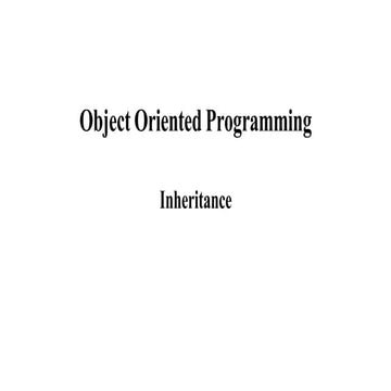 Inheritance in OOPS | PPTX