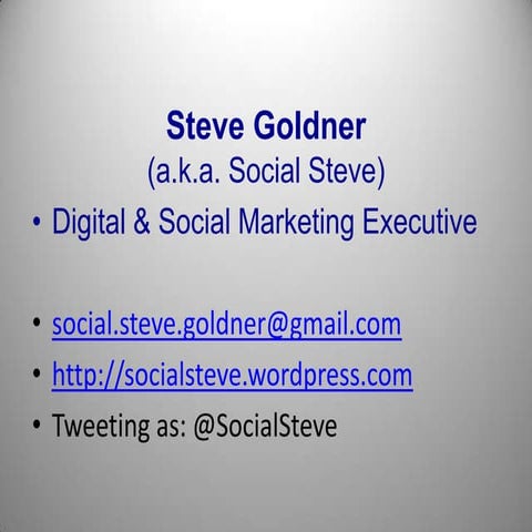 Social Marketing (Presented at St. John's 120213)