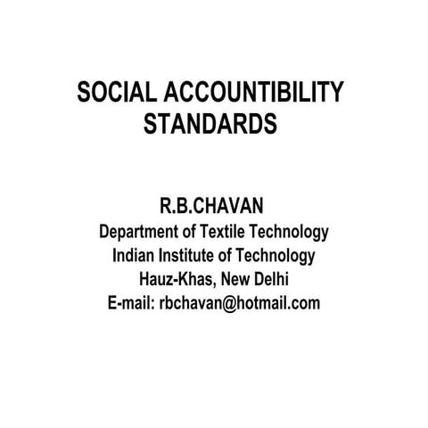 Lecture 12 b social accountibility standards